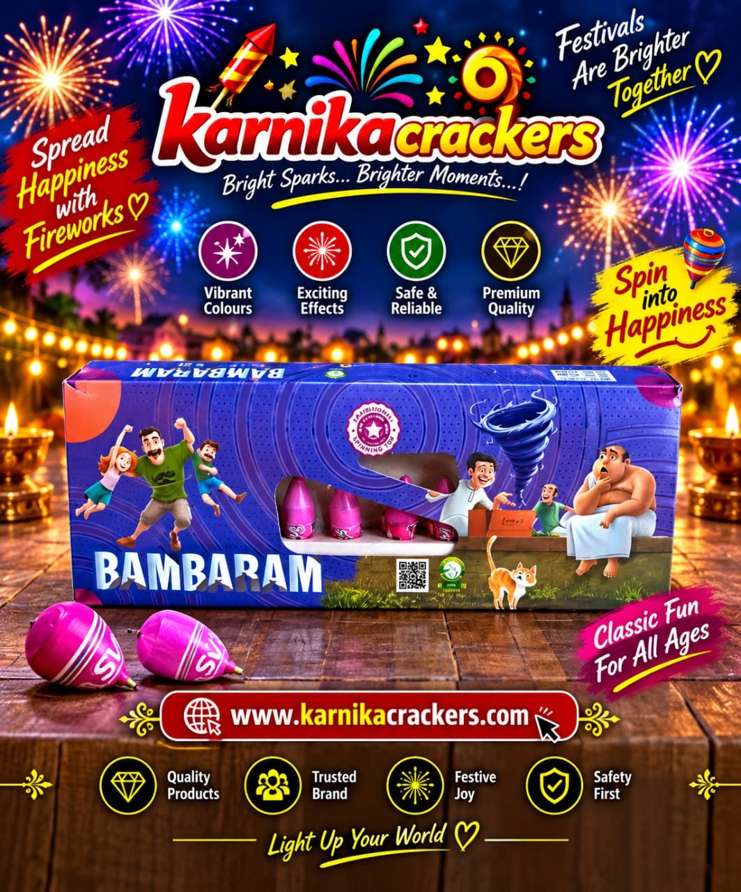 Bambaram Multi Color Spinner (10PCS)
