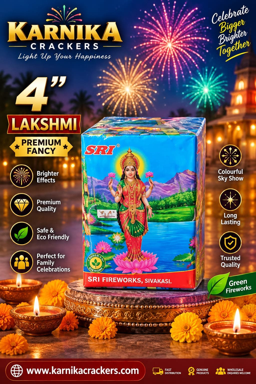 4' Lakshmi Crackers (5PCS)