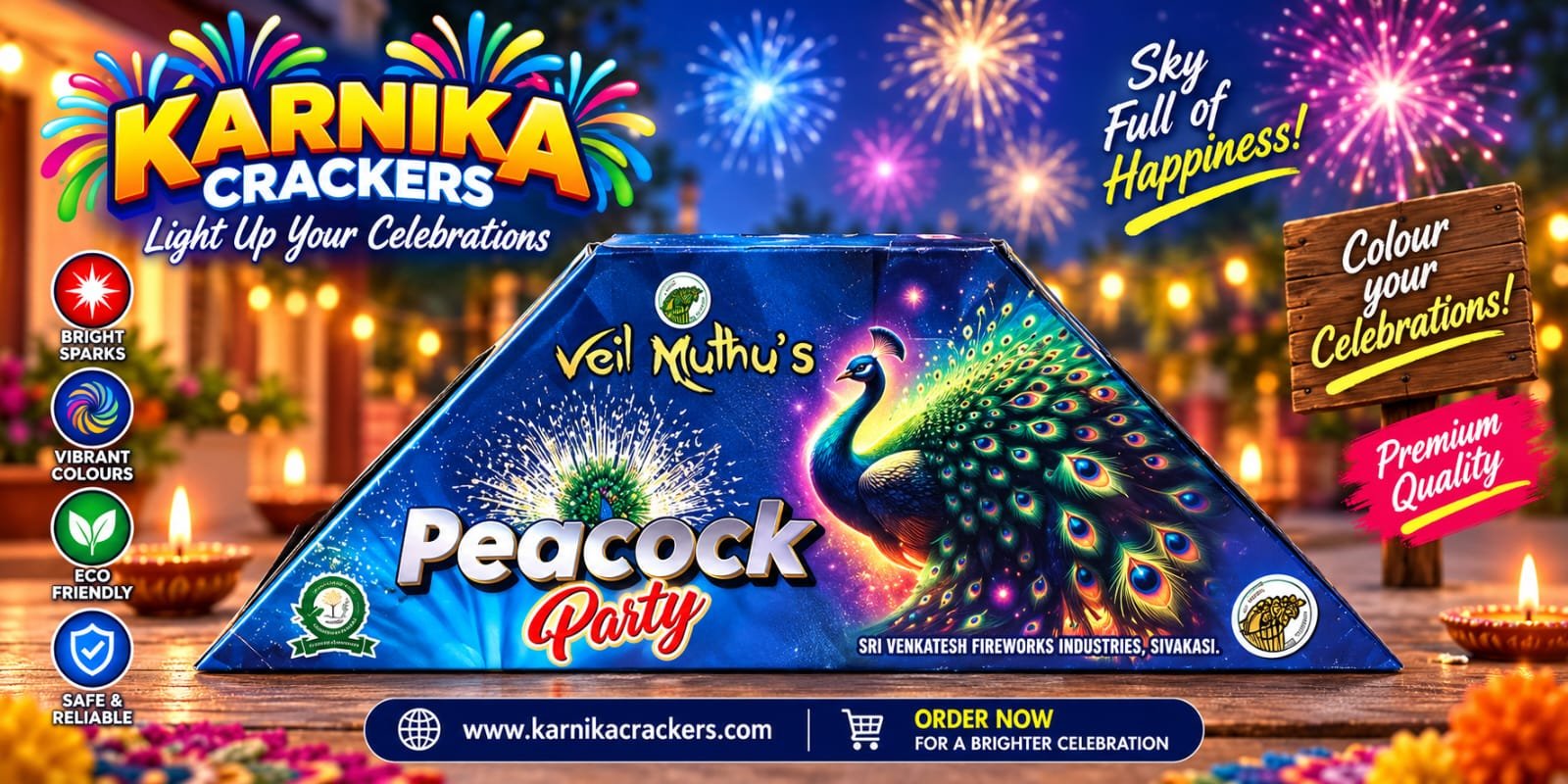 Mega Peacock Fountain 3 Wings