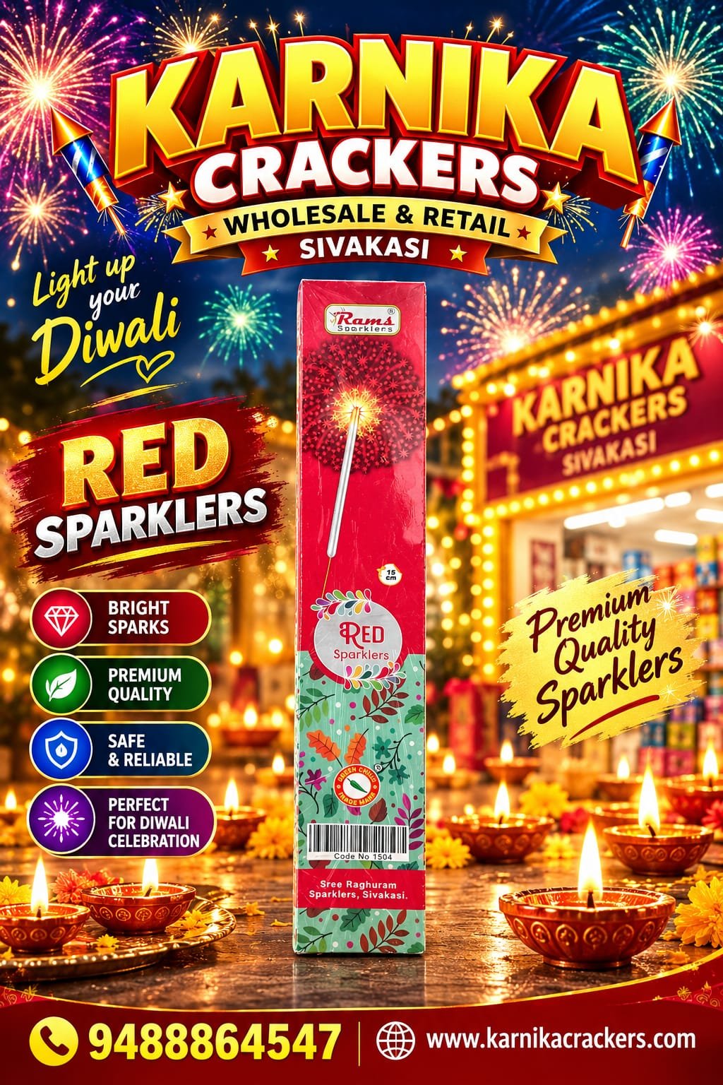 15cm Red Sparklers