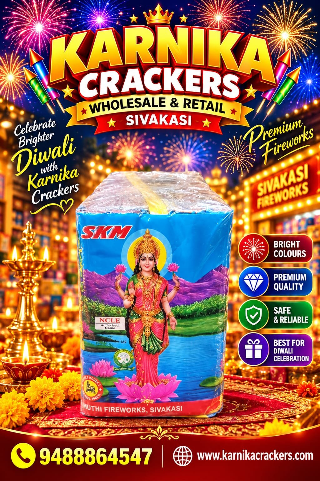 4' Lakshmi Deluxe Crackers (5Pcs)