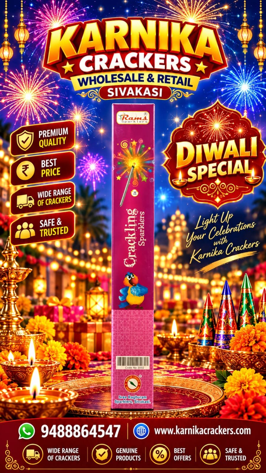 30cm Colour Sparklers (5PCS)